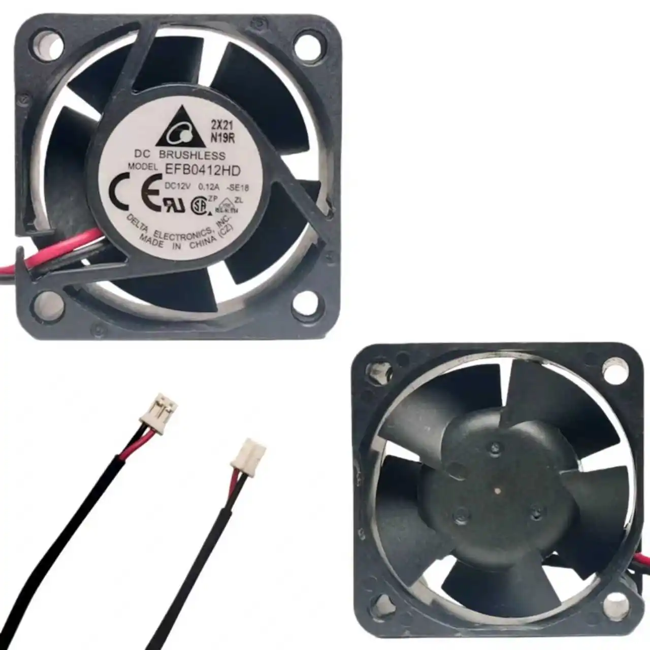 델타 40x40x20mm 듀얼 볼 베어링 12V DC 냉각 팬 - 전자제품용 고속 40mm 팬 EFB0412HHD EFB0412HD EFB0412VHD