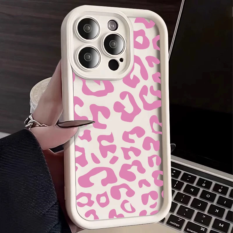 Pink Leopard Print Phone Case - Stylish & Protective Cover