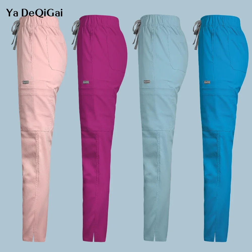 Solid Color Scrubs Pants Lab Surgical Trousers Unisex Doctor and Nurse Uniform Work Pants Nurse Accessories Medical Doctor medical scrubs jogger pants