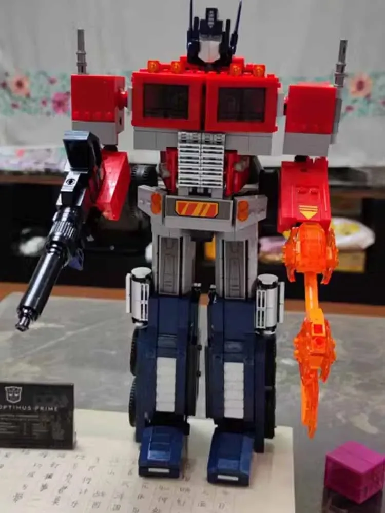 1508PCS Robot Car Toys Optimus Prime Building Blocks 10302 Truck Transformationed Autobot Deformation Movies Gift For Children