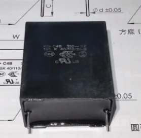 긴 핀 및 짧은 핀 캐패시터, C4B, 350V, 185M, 185K, 1.8UF P = 22.5mm, 2 개