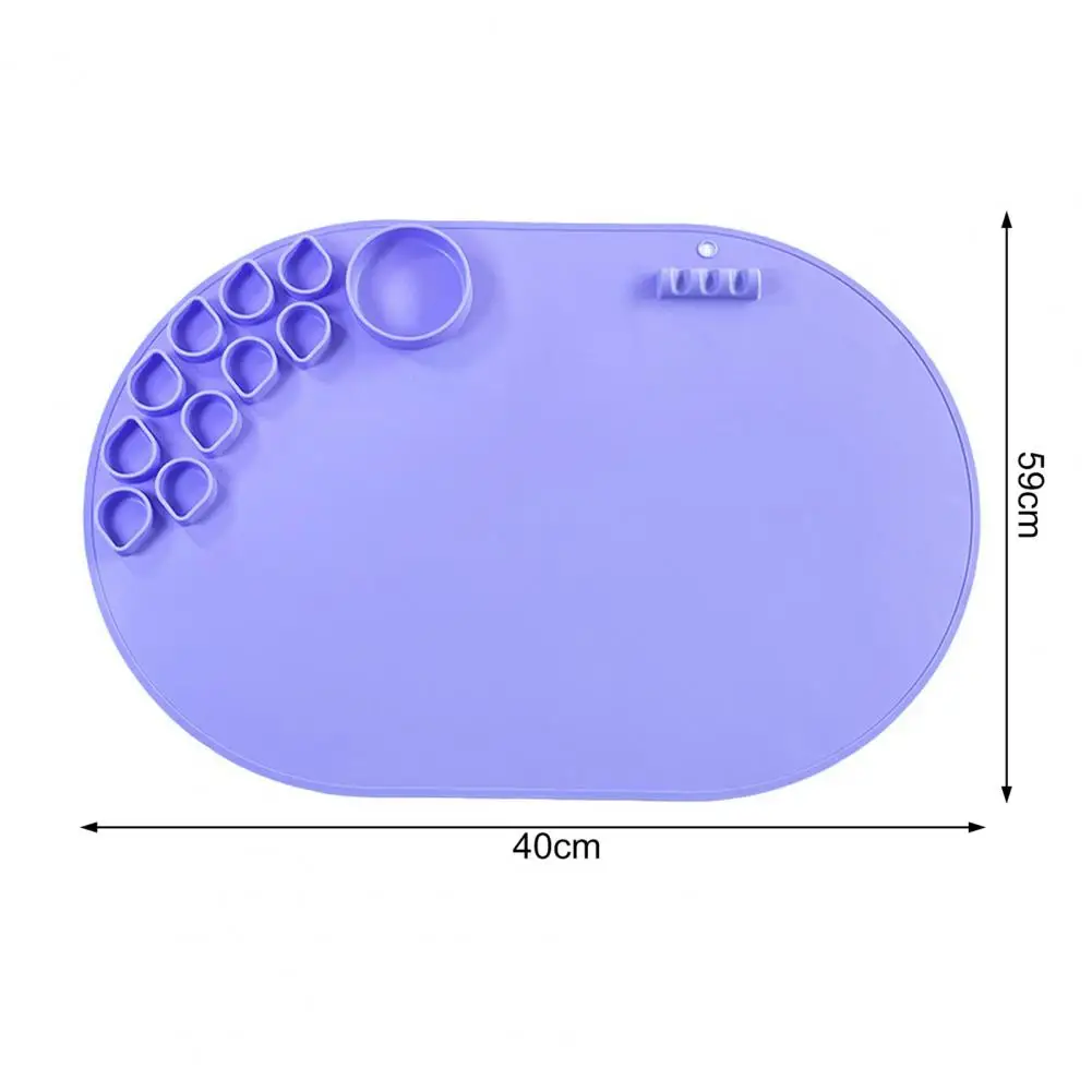 Silicone Drawing Mat Waterproof Foldable Colorful Paint Dividers Drawing Pad Reusable Kids Art Painting Palette Mat Craft
