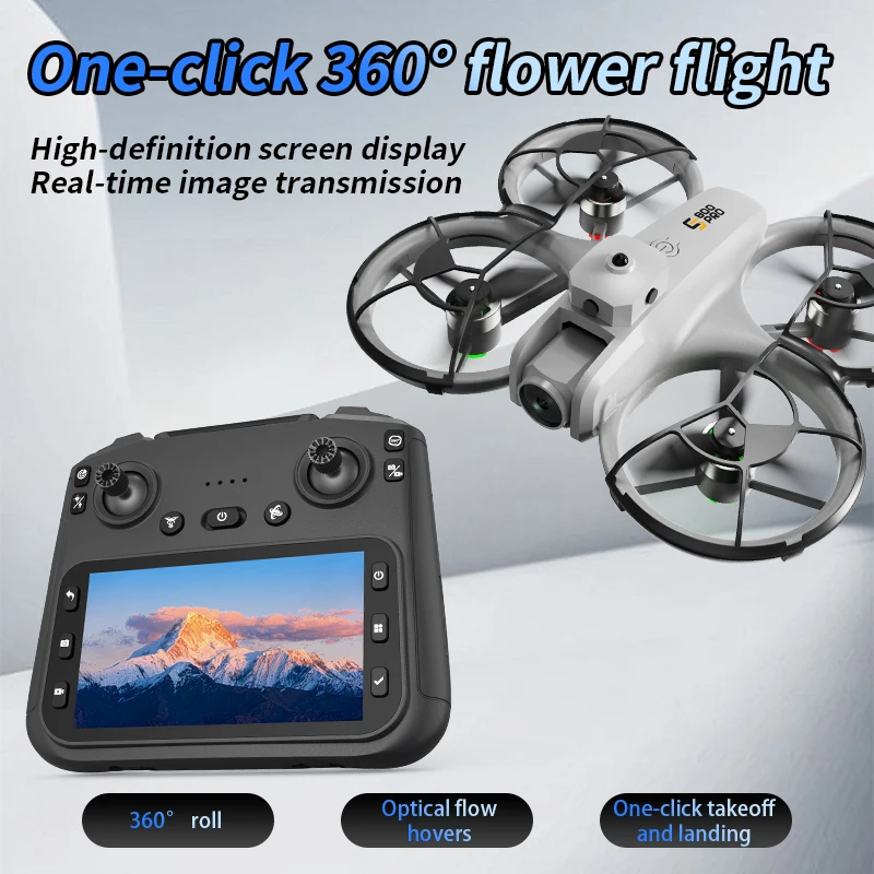 ES800PRO Drone Professionale 8K HD Doppia Fotocamera Dron 5G WIFI FPV UAV 360 ° Regalo giocattolo quadricottero aereo senza spazzole per evitare ostacoli - immagine 6