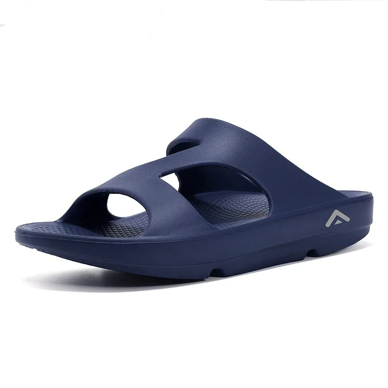 

High quality slippers thick soft bottom solid color support home summer men's and women's indoor non-slip outdoor slippers traf