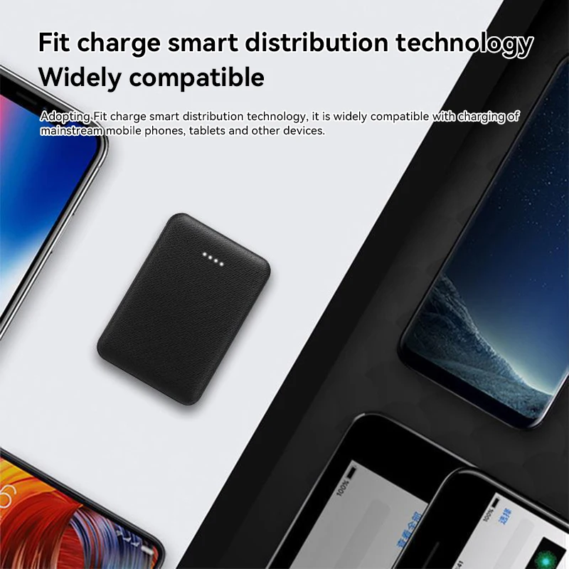 10000mAh Power Bank Fast Charging Portable External Battery Ultra-Thin USB Charg