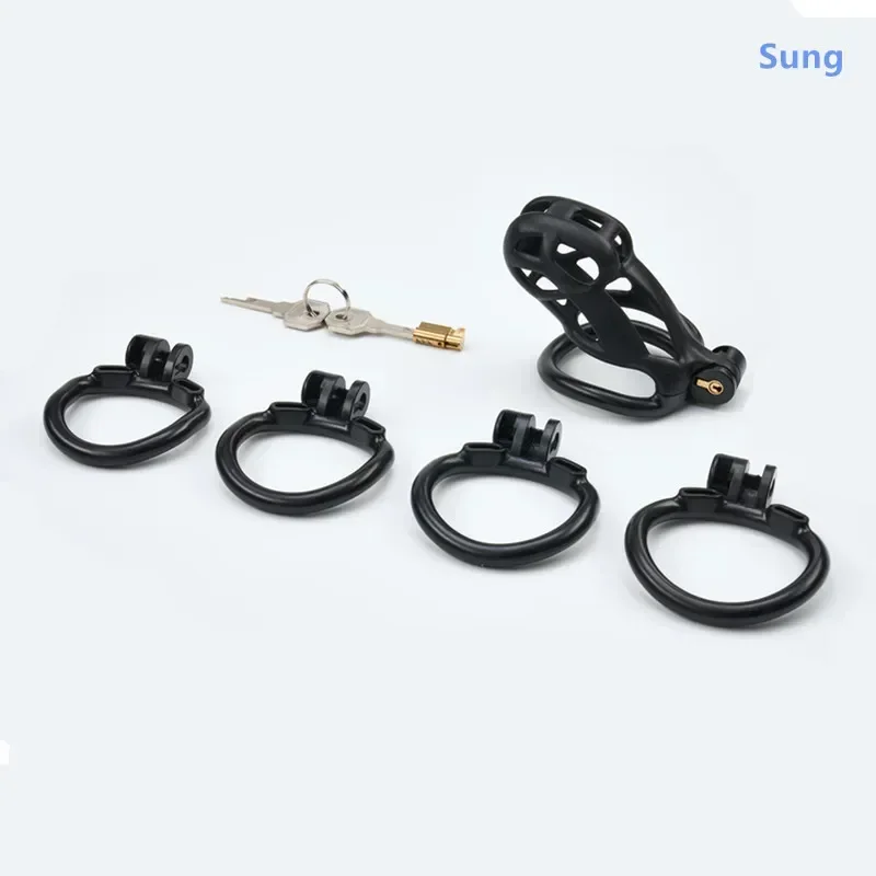 Male Chastity Cage Sex Toys Black Breathable BDSM Abstinence Retarded Ejaculation Erotic Cock Cage Sissy Sex Toi for Man 18