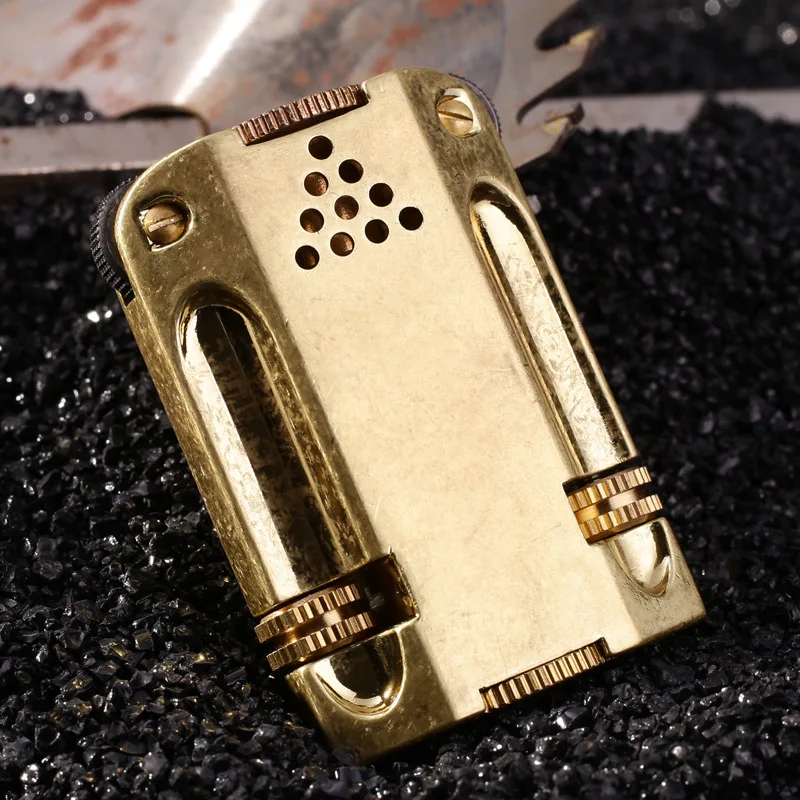 

Vintage Retro Metal Creative Double Wheel Kerosene Lighter Classic Retro Design Cigar Cigarette Accessories Men's Gift