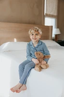 Collection de pyjamas rayés en coton SS26 pour toute la famille, ensembles de pyjamas pour enfants, combinaisons de nuit pour enfants 6