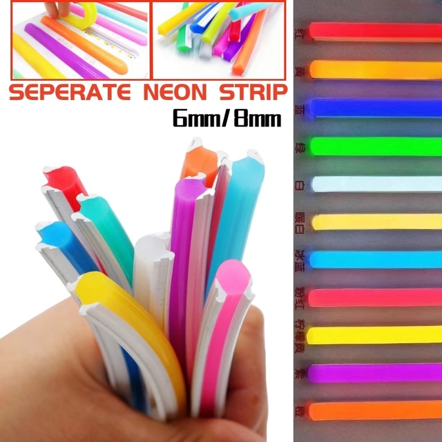 Neon Glitter Pencils - Flexible Bendable (Pack of 6)