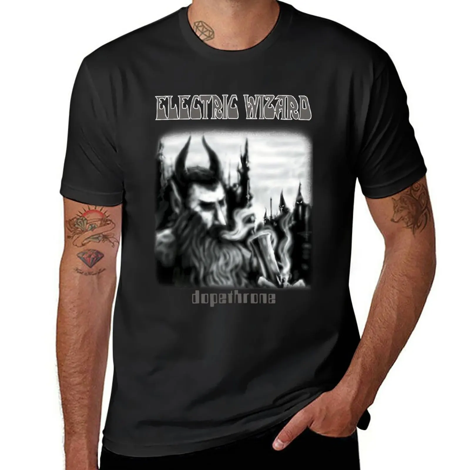 

New Electric Wizard - Dopethrone Classic Old School UK DoomStoner Metal T-Shirt Short sleeve mens graphic t-shirts big and tall