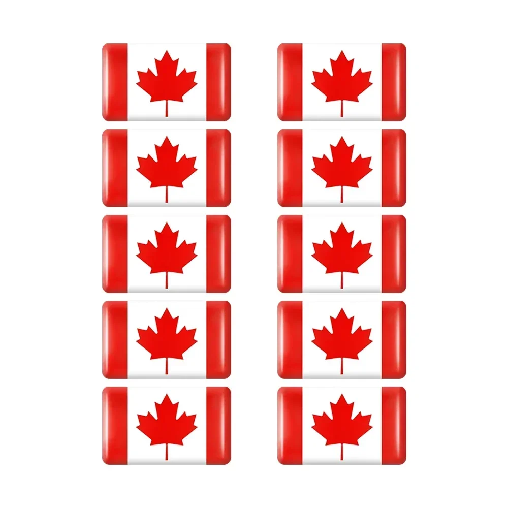 10pcs Epoxy Flag Car Stickers Set