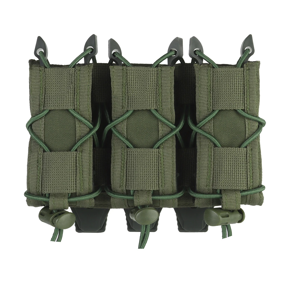 9mm Magazine Pouch Tactical Molle Triple Double-Layer Mag Pouches Universal Cartridge Holder For Hunting CS Vest magazine pouch ammo pouch molle pouch ammunition bag