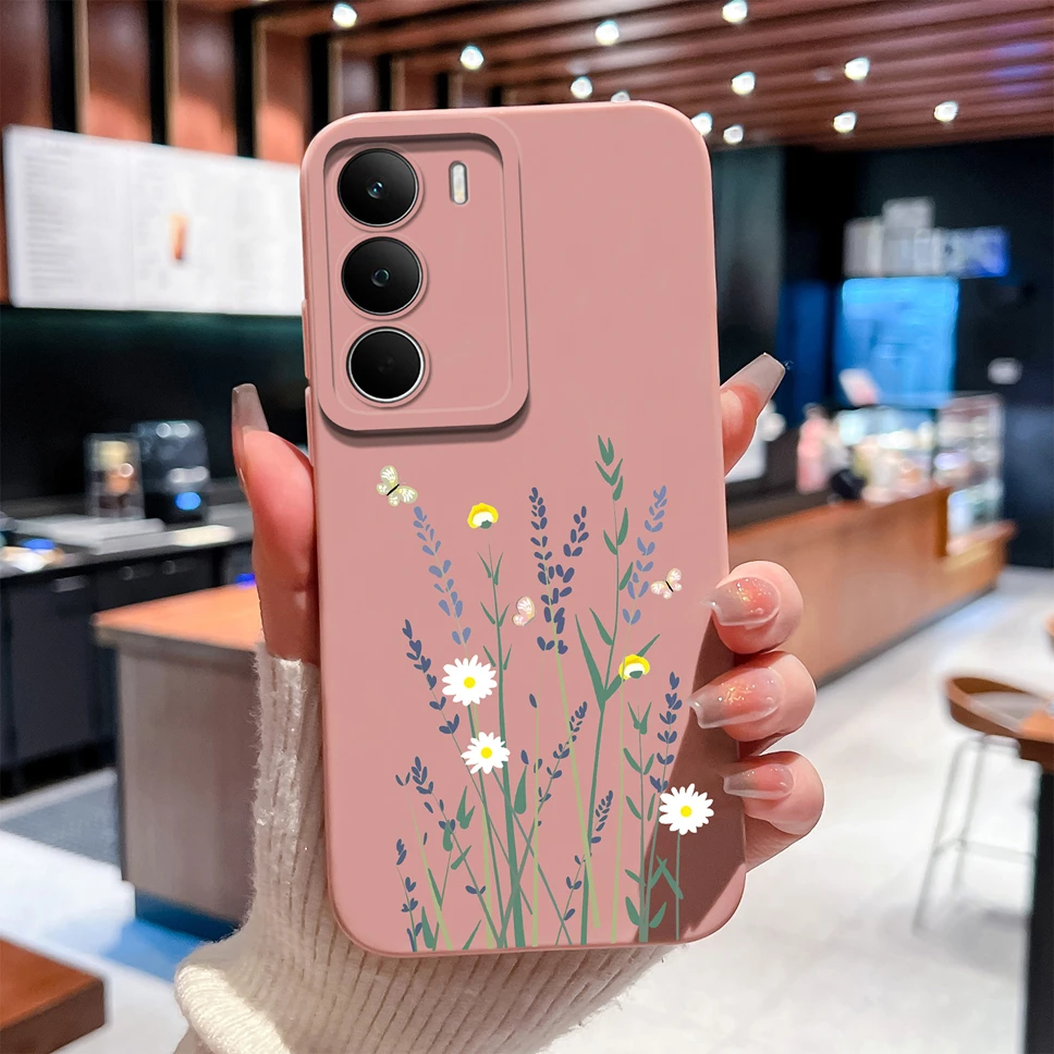 Fashion Sunflower Heart High-Quality Smooth Liquid Phone Back Cover Bumper