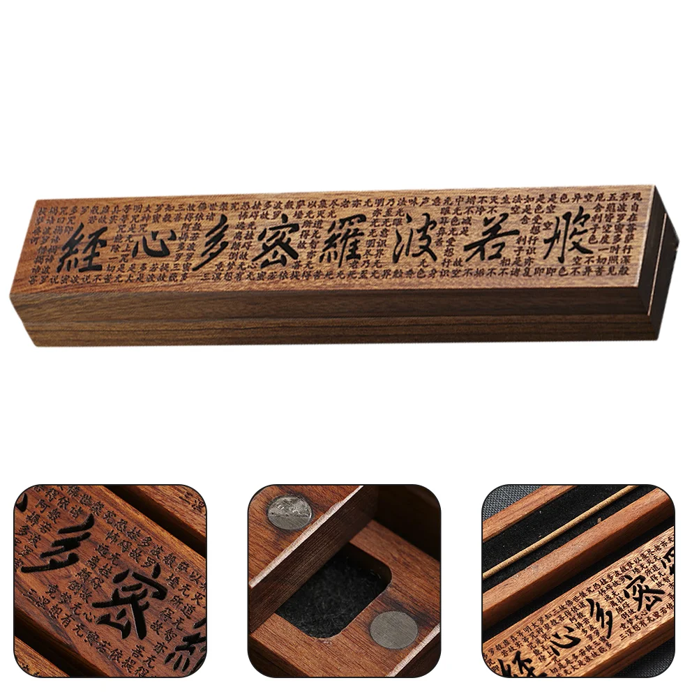 

Incense Box Vintage Decor Holder Burner Chinese Style Rosewood Stick Home Decorative Container Hollow