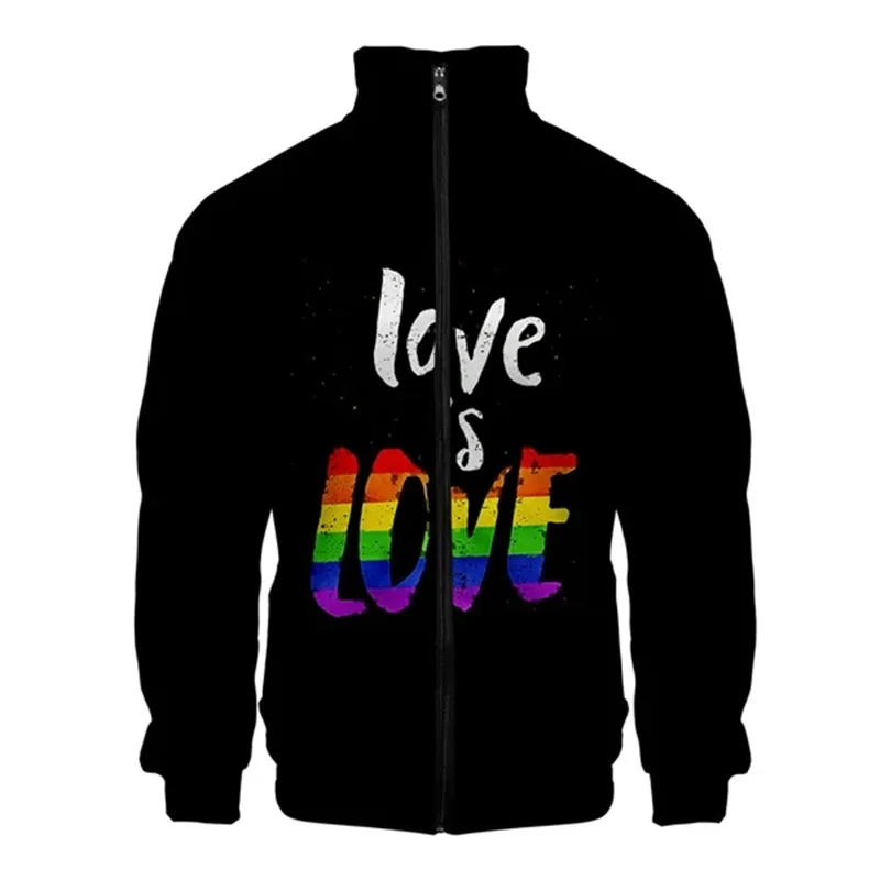 thumbnail image 1 of Nueva chaqueta con cremallera y estampado 3D de arcoíris LGBT para hombre y mujer, sudadera para el día del orgullo gay, tops de primavera y otoño, ropa de calle transpirable, 1 of 5