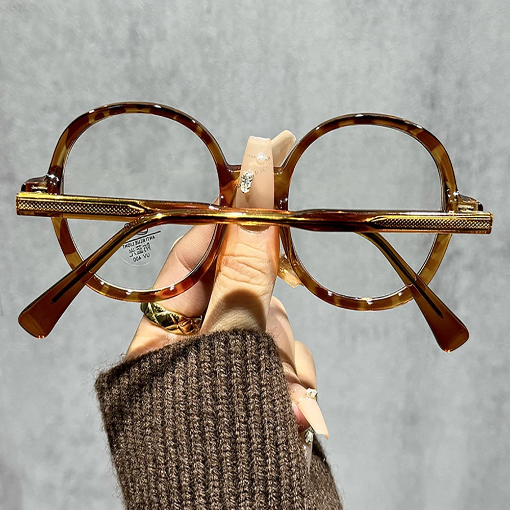 Round Frame Glasses Fashionable Fashion Glasses Anti-Blue Light Glasses Lightweight For Daily Wear Women Gaming