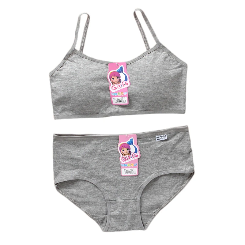 2 Set Trainings-BH-Sets für Teenager und Mädchen, 2025, Sommer-Tween-Trainings-Bralette-Set, kabelloses Baumwoll-Unterhemd für Kinder mit herausnehmbaren Polstern – Detail 3