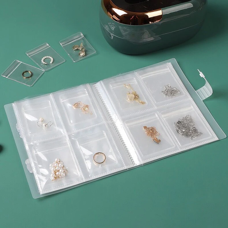 

Anti-oxidation Jewelry Storage Booklet Storage Bag Desktop Drawer Organizer Transparent Necklace Bracelet Ring Jewelry Holder
