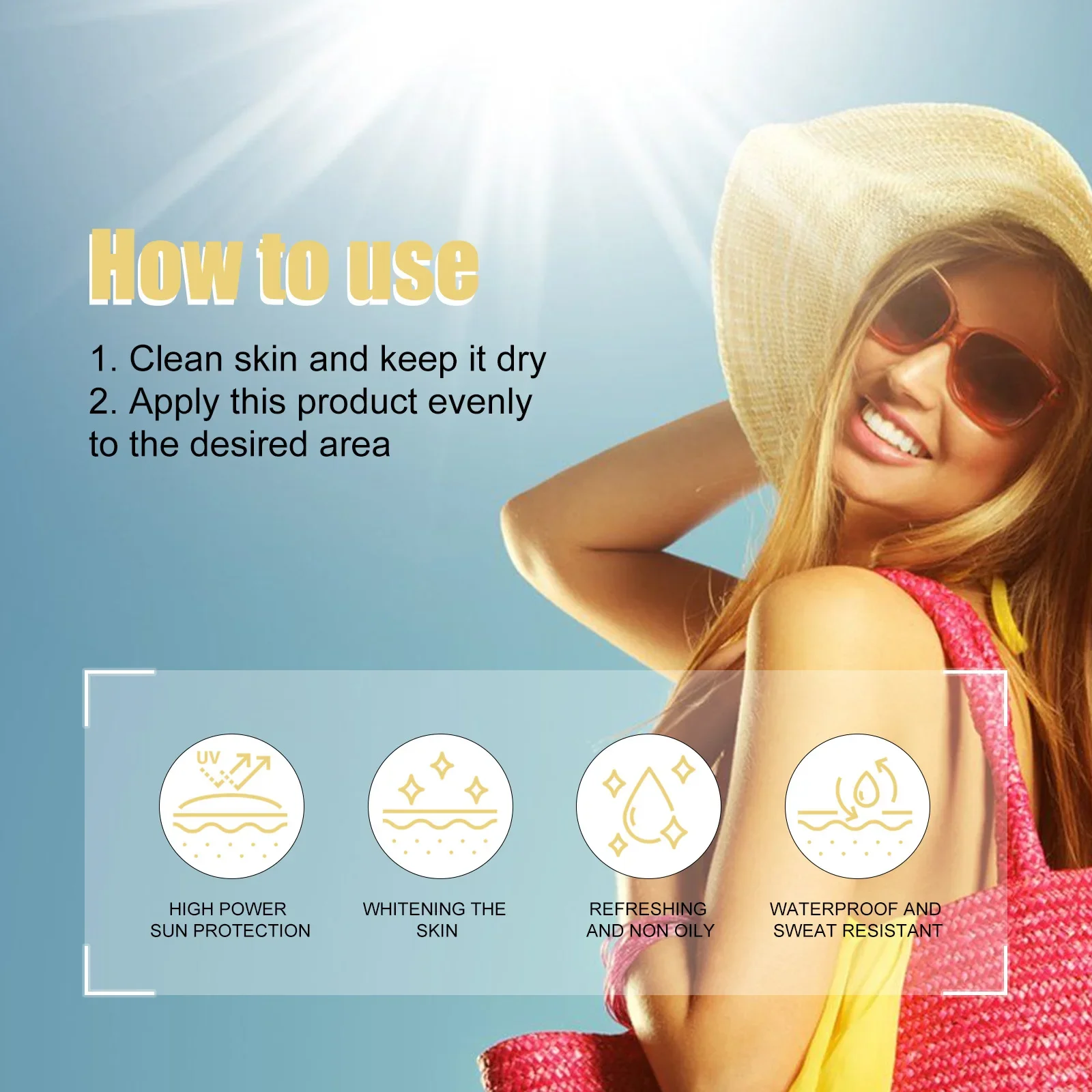 EELHOE Sunscreen Whitening Cream Spf50 Uv Protection Sunblock Brightening Face Body Blenching Skin Care Sun Protection Cream 20g