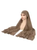 106844-fa0767.jpg Cristal chanvre femmes Hijab couleur unie musulman dames Turban doux élastique foulard moyen-orient tête enveloppement foulard