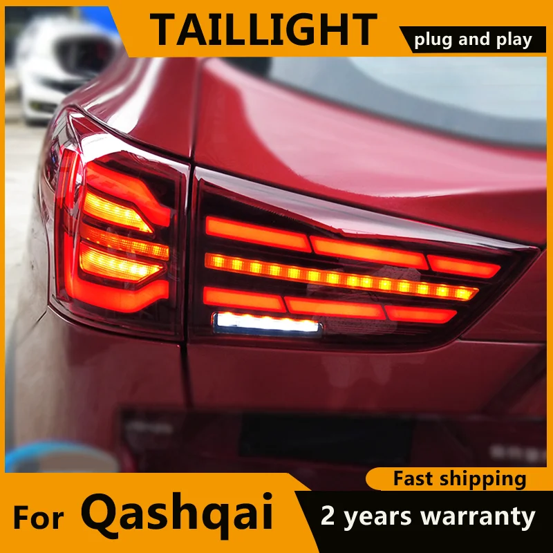 LED Taillight Assembly for Nissan Qashqai 20162022 Tail Lights Moving