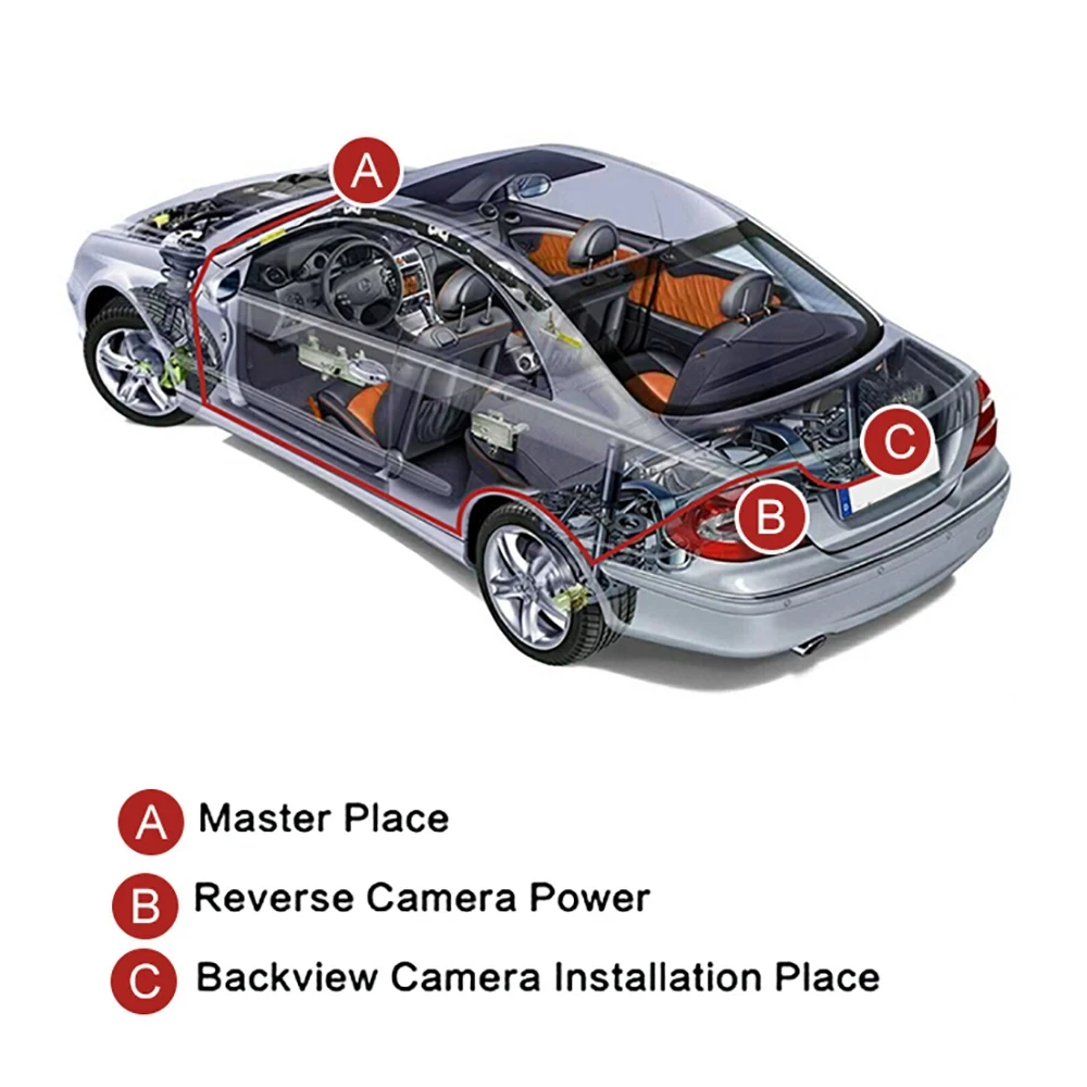 170° Wide Angle Universal Car Reverse Rear View Camera 5
