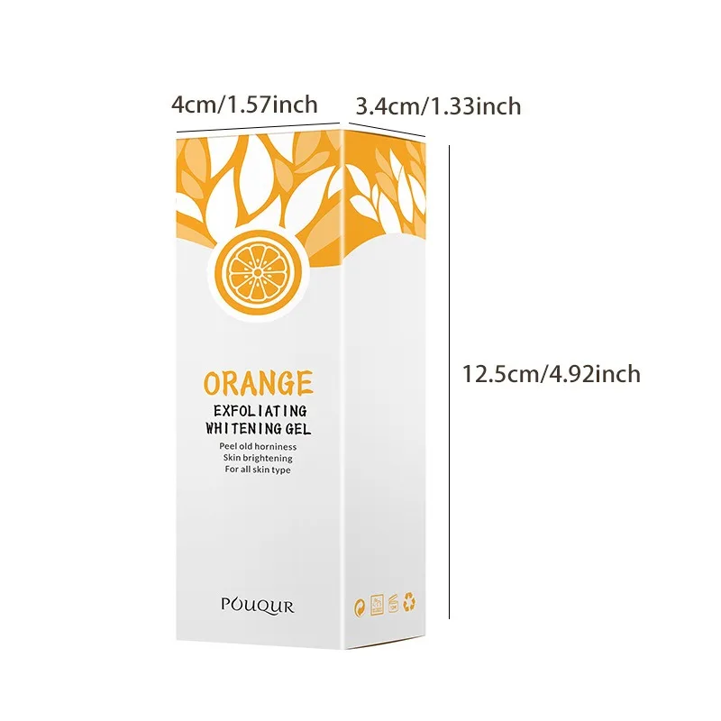 Orange Exfoliating Gel Facial Cleansing Whole Body Scrub Dead Skin Custard 6