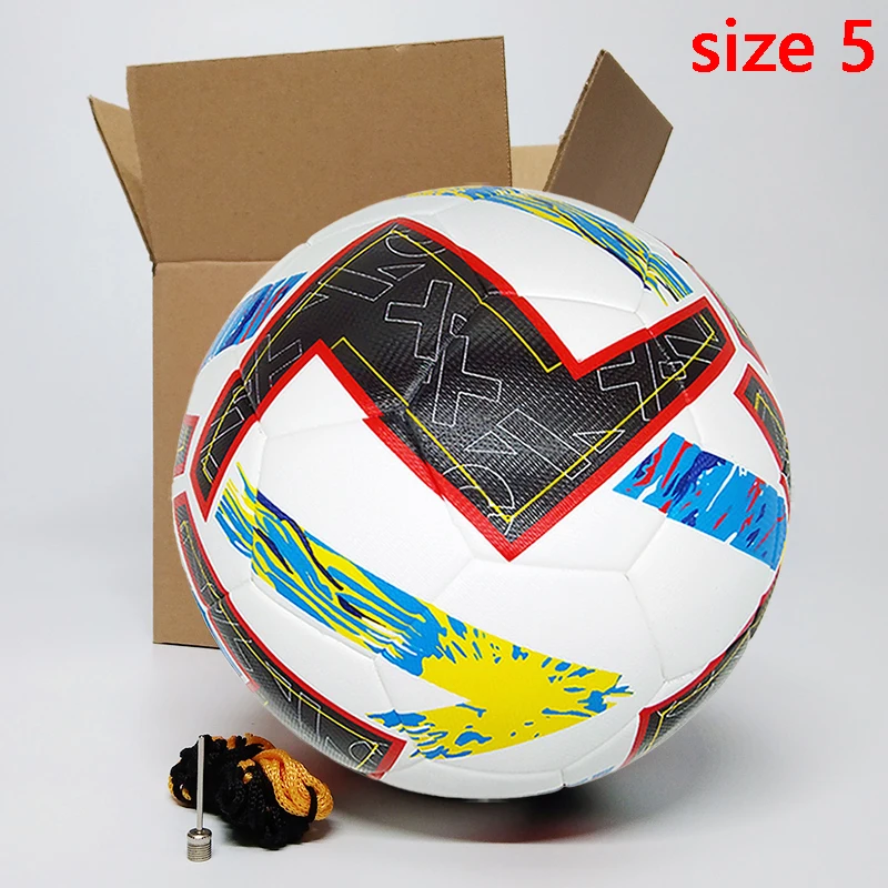 Balón de fútbol de PU sin costuras, balones de fútbol de alta calidad, balón de entrenamiento para partidos de equipo, tamaño 5, para adultos