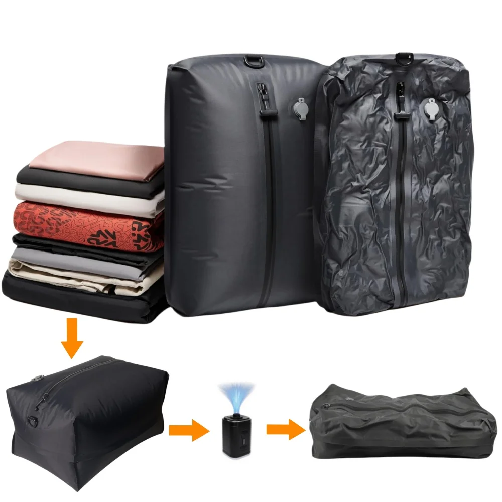 Compact Travel Vacuum Storage Bags for Clothes - Space-Saving & Organizing Solution