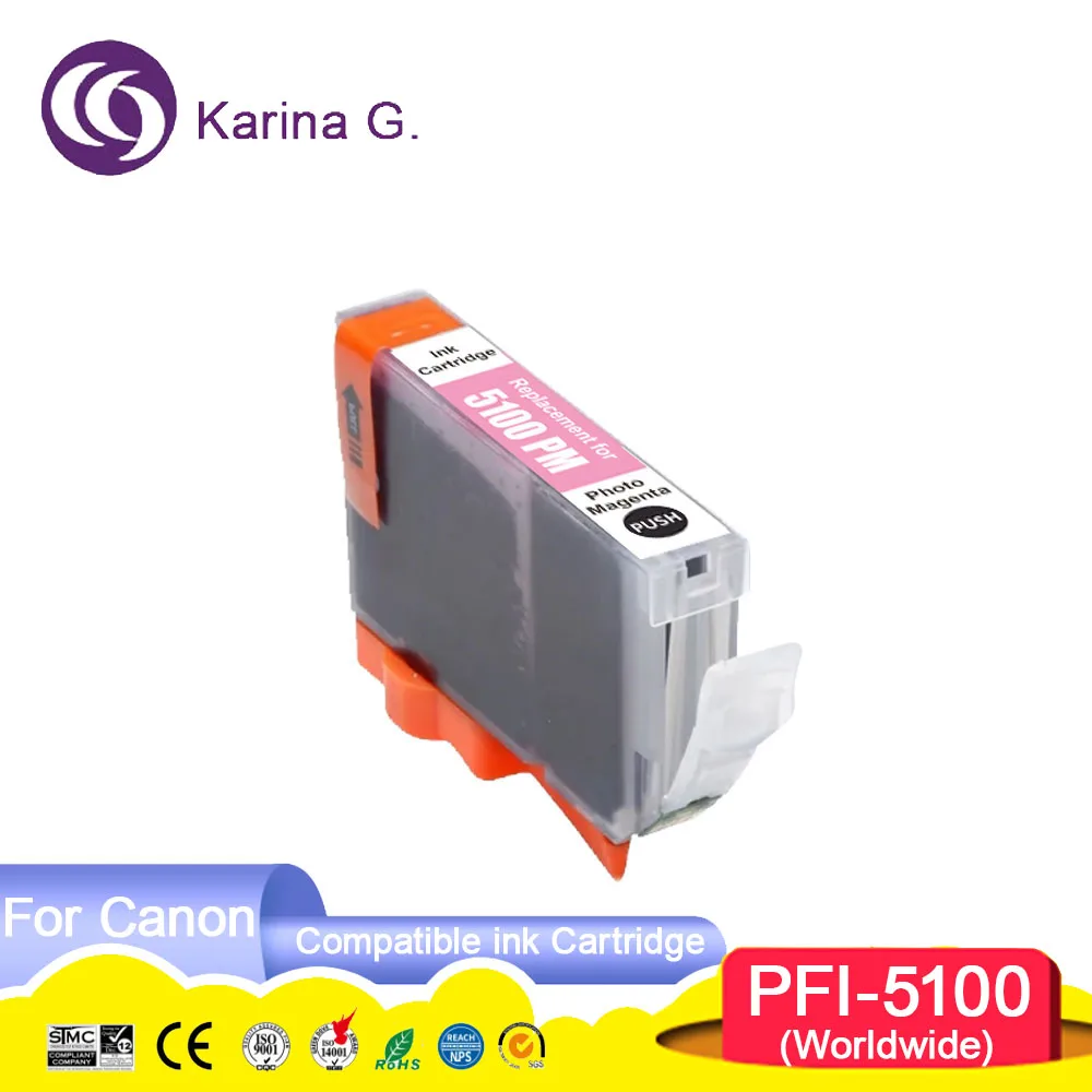 PFI 5100 PFI5100 PFI-5100 Premium Color Compatible Inkjet Ink Cartridge for ima