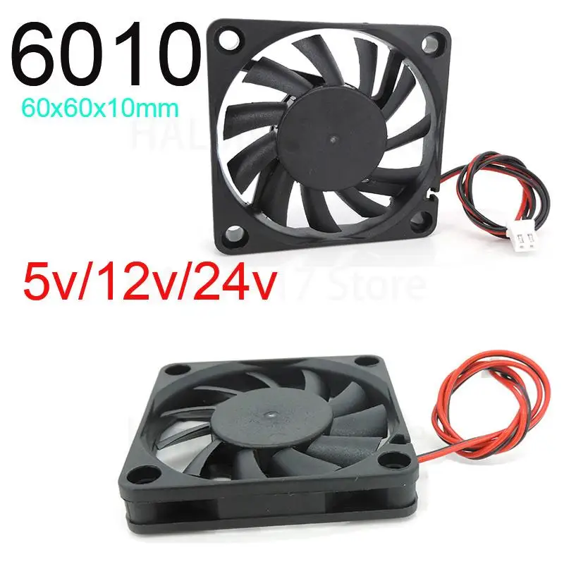 6010 6cm 60mm DC 5v 12V 24V Cooling Fan 3d printer fan Brushless for Reprap 3D Printer Parts DC Cooler 60x60x11mm Plastic Fan 6cm J17 cooling fan