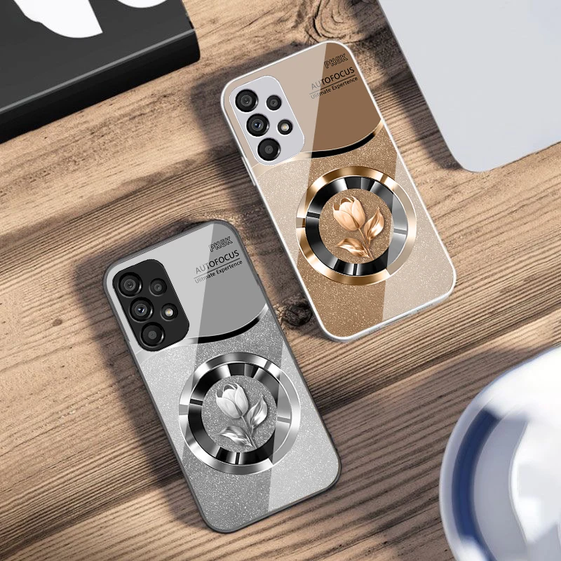 Golden Circle Tulip Glass Phone Case
