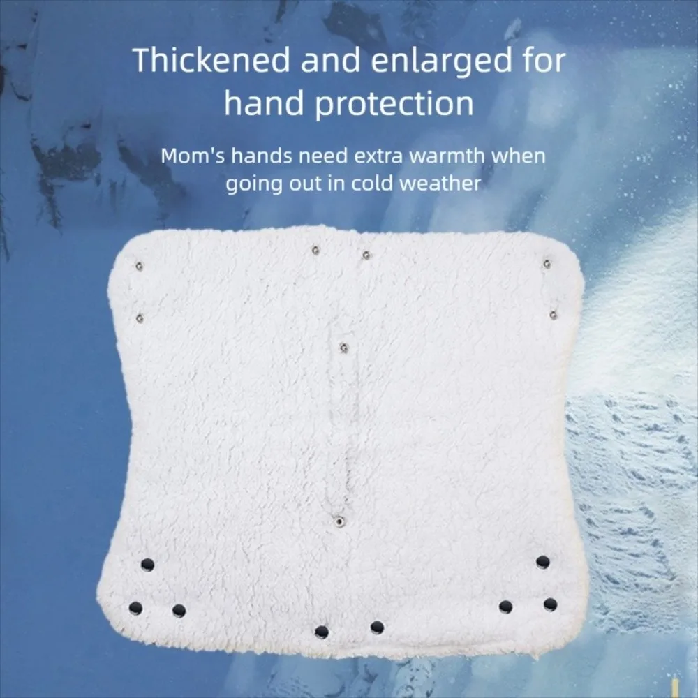 Stroller Accessories Warm Fur Pushchair Fleece Hand Cover Waterproof Universal Stroller Gloves Thick Cart Gloves Stroller