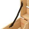 2PCS Metal Lid Support Hinges Stay for Box Furniture Antique Bronze Iron Decorative Hinge for Jewelry Wine and Chest Boxes 5