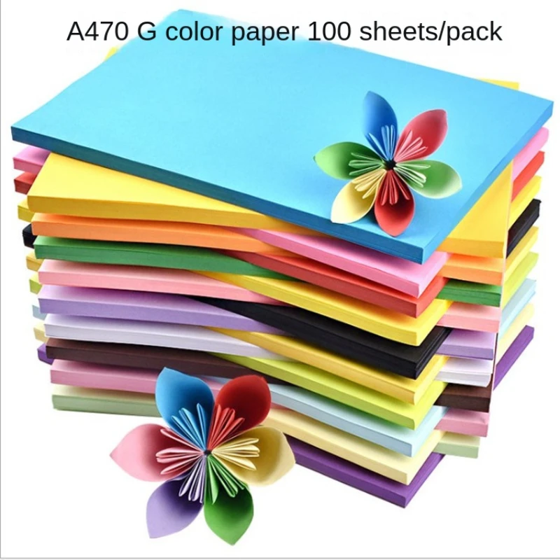 100pcs/bag kolorowy papier sprzedaż hurtowa papieru A4 kolorowego papier do kopiowania 70G kolorowy nadruk papier ręcznie robiony Origami plakat papierowy wycinanka