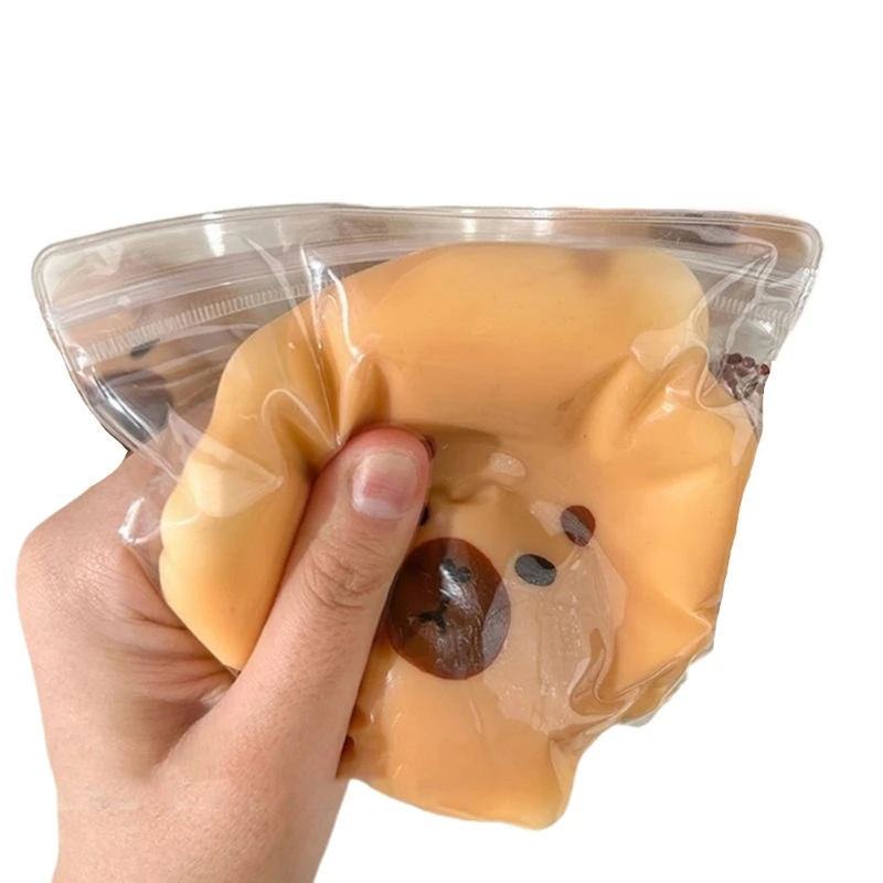 Q0KB Cartoon Capybara Squishy Slow Risings Fidgets Toy Squishy Stress Relief Toy Birthday Classroom Prize Toy for Kids 5