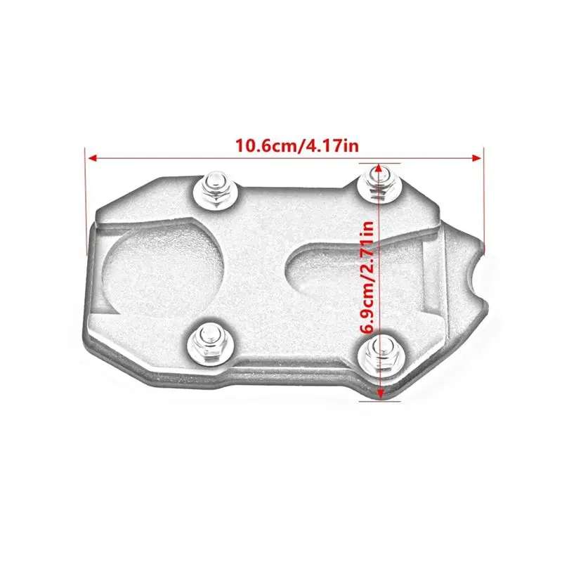 M46K-FOR HONDA CT125 오토바이 액세서리 사이드 스탠드 확장 패드 오토바이 액세서리 실버