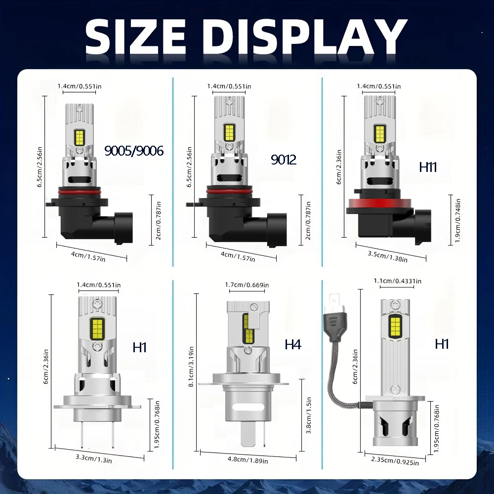 헤이워드 H7 LED 전구 H4 자동차용 헤드라이트 CANBUS 1500W 라이트 6500K 미니 무선 터보 팬 자동차 LED 헤드램프 12V