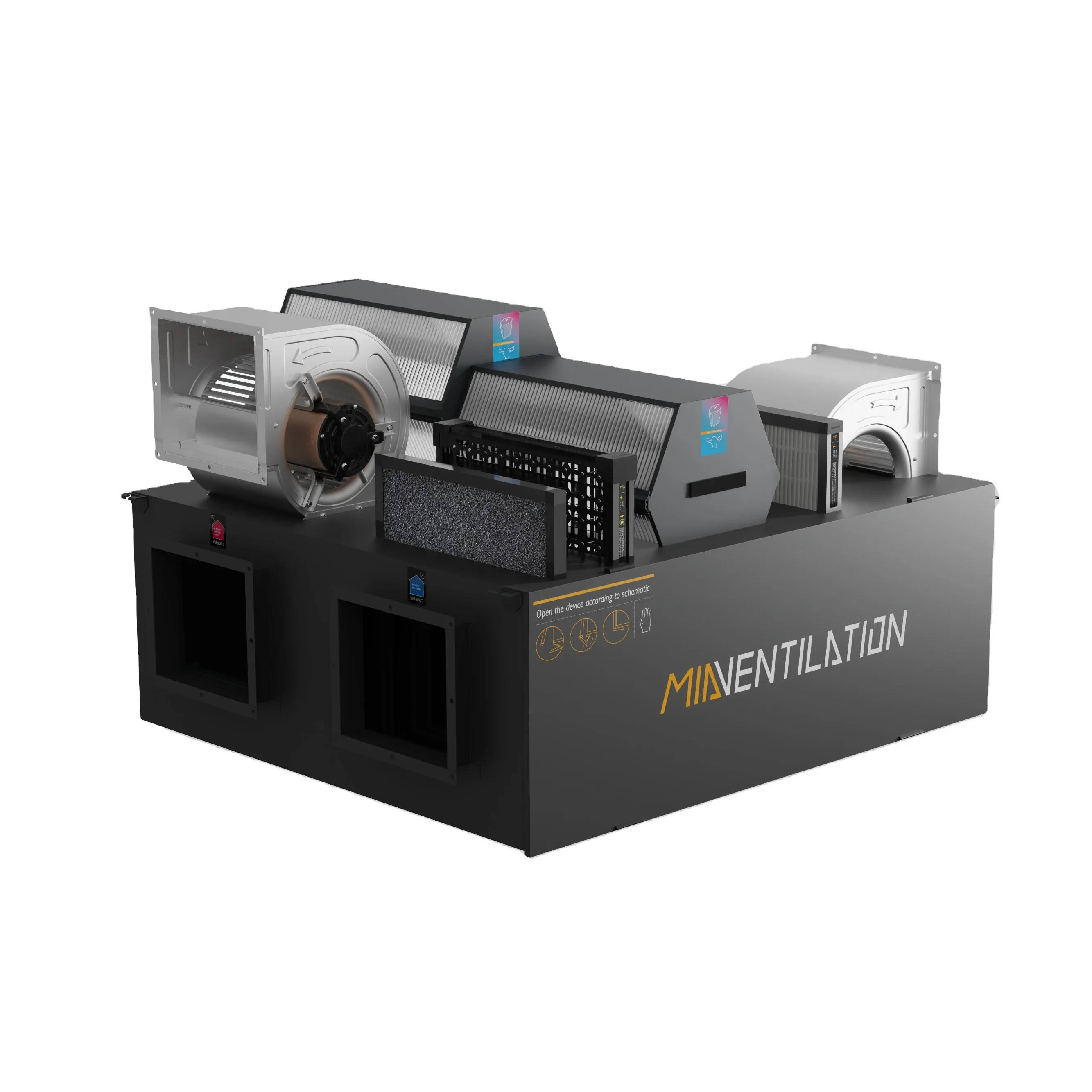 Fresh Air Fan7500m3/h Tuya Wifi Smart Factory Direct Sale Best Price Fresh Air Heat Recovery Ventilation H13 99.97% Industrial