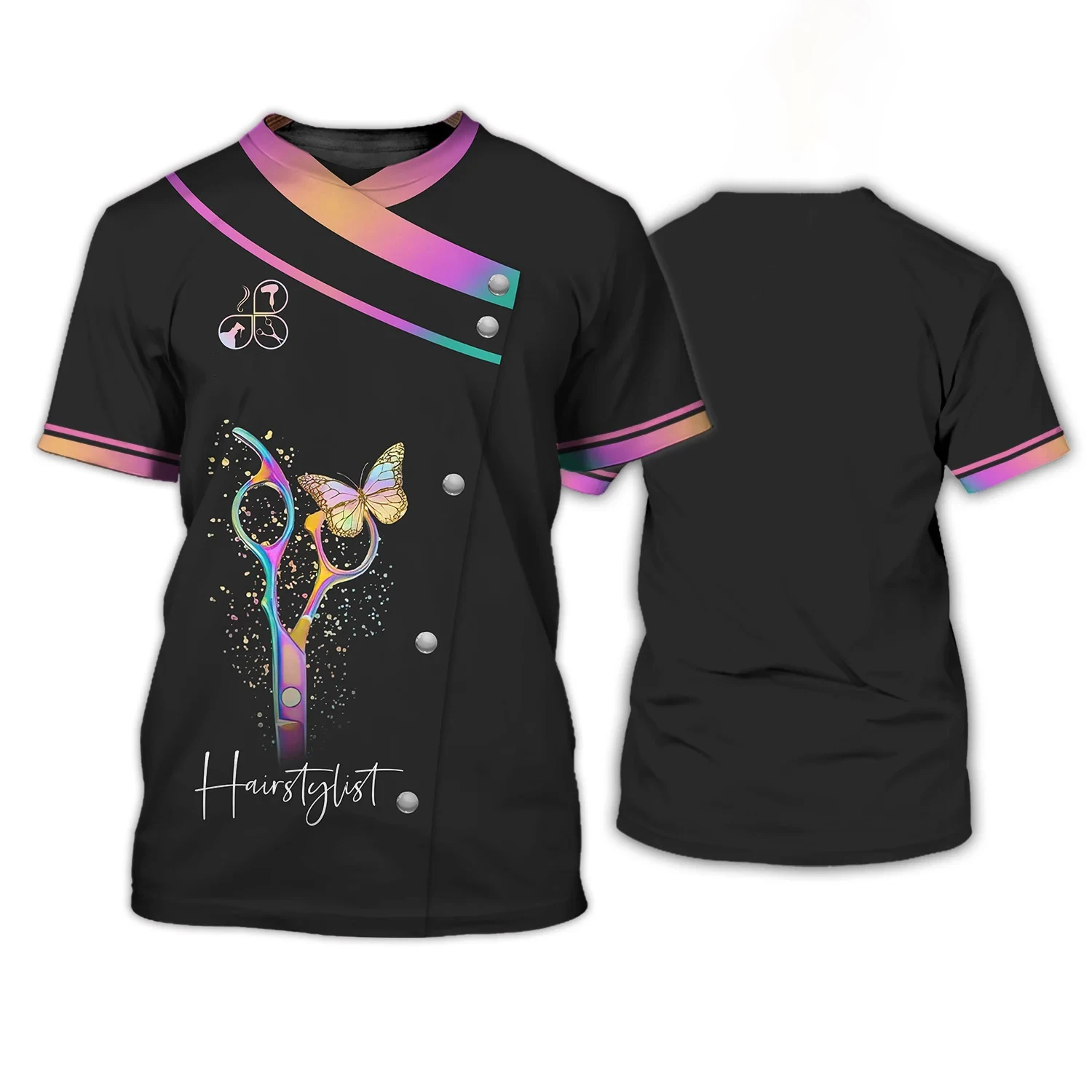 

Barber Shop Tees Hairdresser Women's T-shirt 3d Printed Customizable Short Sleeve Tops Female Oversized Casual Clothes Pullover