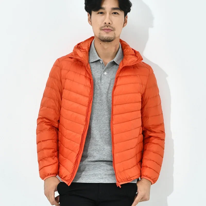 Duck Down Jacket Men Hooded Short Loose Oversized Hoody Ultra Light White Duck Down Jackets Warm Outwear Hoodies