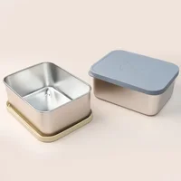 Stainless Steel Lunch Box Environmentally Friendly Food Grade Bpa Free Leakproof Children's Lunch Box Silicone Lid Lunch Box 2