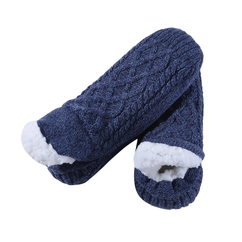 Winter-Thermo-Herren-Slipper-Socken, warm, kurz, Baumwolle, verdickt, weich, rutschfest, flauschige Bodensocken für Zuhause, zum Schlafen, männlich, flauschig – Detail 13