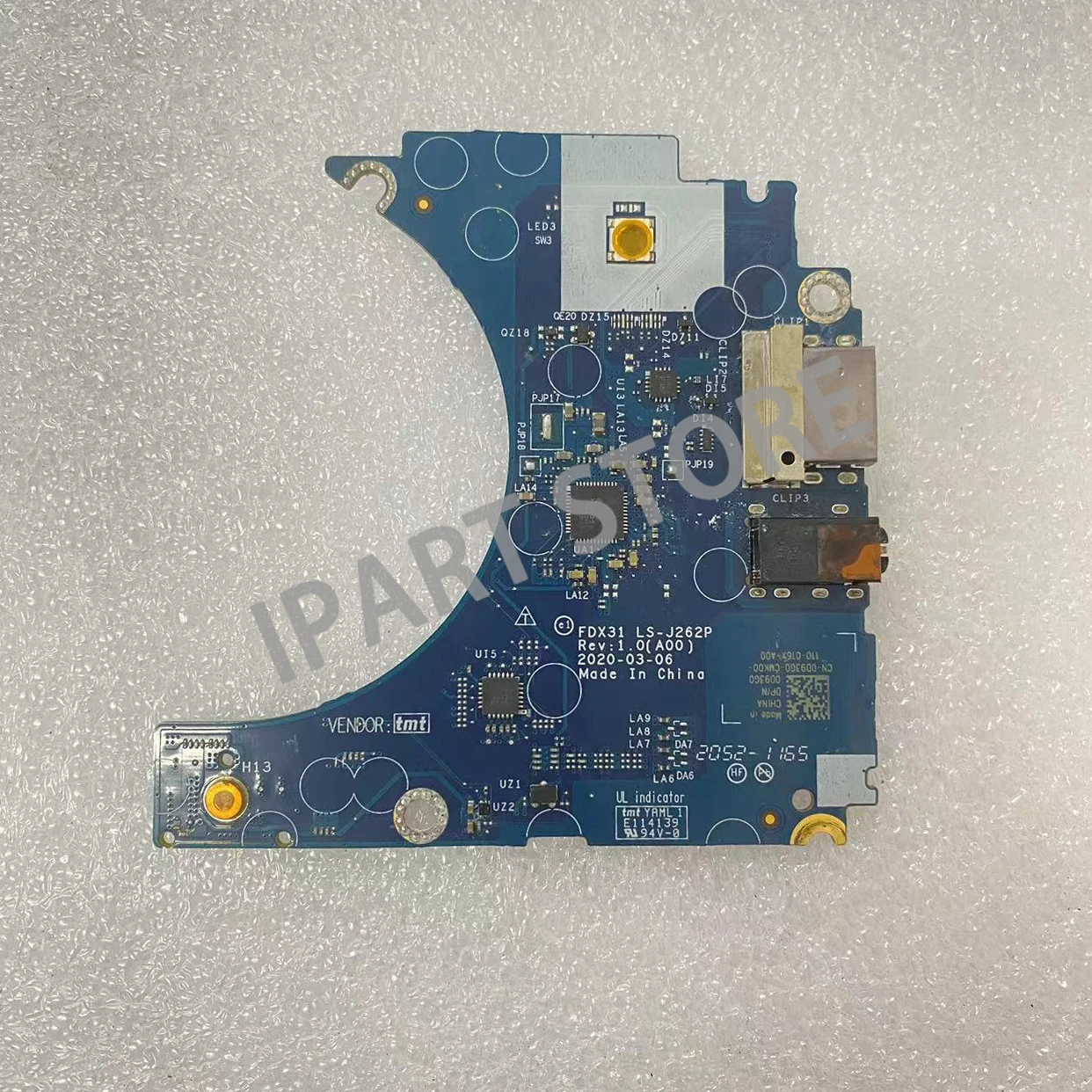 Porta de Áudio Usb para Dell Latitude 7310 Placa io Placa Wlan Cn0d93g0 0d93g0 D93g0 100 Testado Fdx31 Ls-j262p