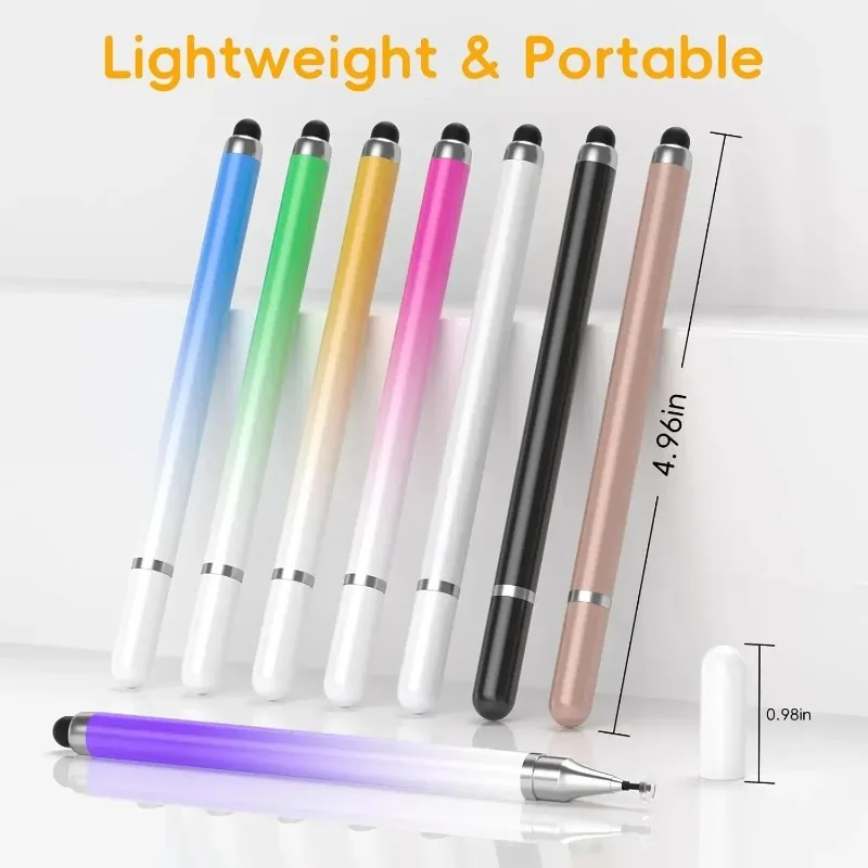 8-1PCS Double-Headed Universal Stylus Pen for iPad Tablet Android iOS Phone Drawing Writing Capacitive Screen Touch Stylus Pens