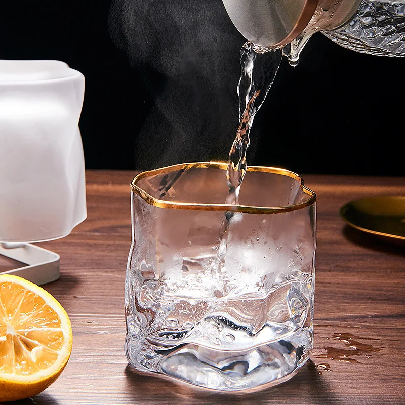 280g Whiskey Cup Drinkware Crystal Glass Beer Cup Bottle Water Creative Twisted Pattern Cups Heterogeneous Foreign Wine