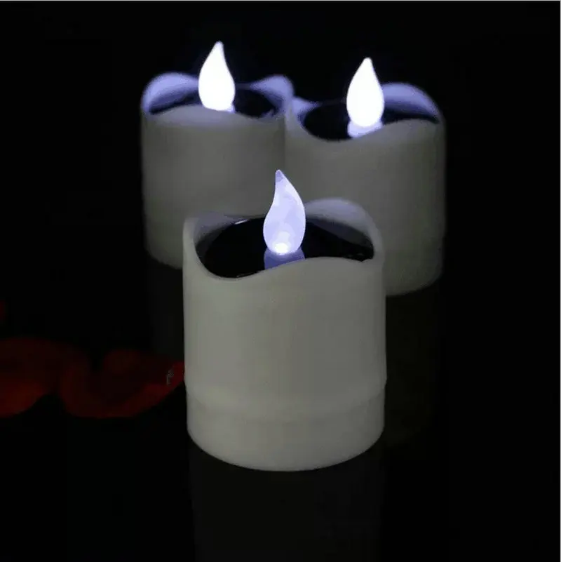 

Набор из 6 энергосберегающих мерцающих светодиодных беспламенных свечей на солнечной батарее, ночник для дома, свадьбы, Дня Святого Валентина, Вечеринки (приблизительно)