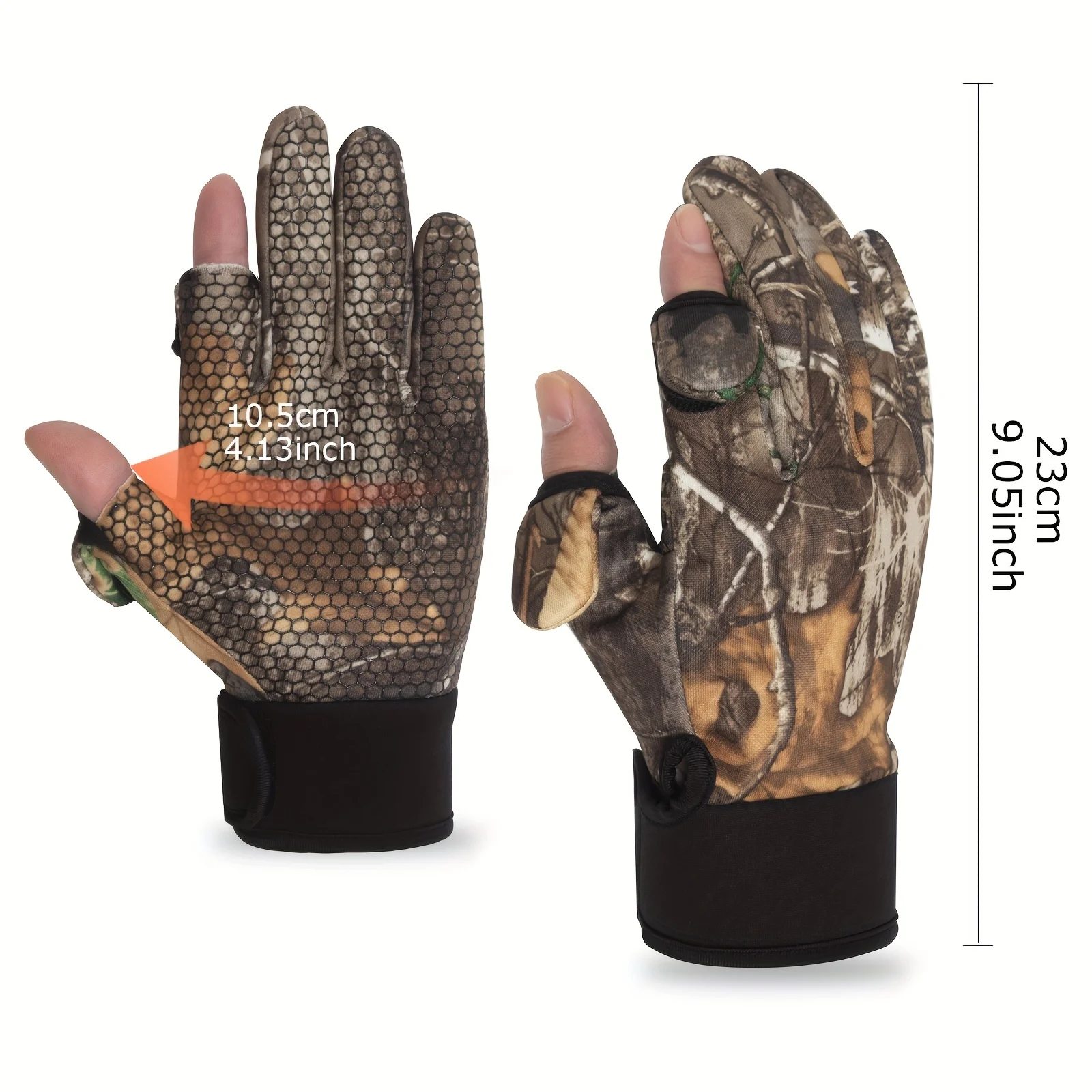 Sports Gloves Autumn Winter Hunting Gloves Mountaineering Full Finger Non-slip Protection Sports Fishing Gloves Climbing Hunting Outdoor