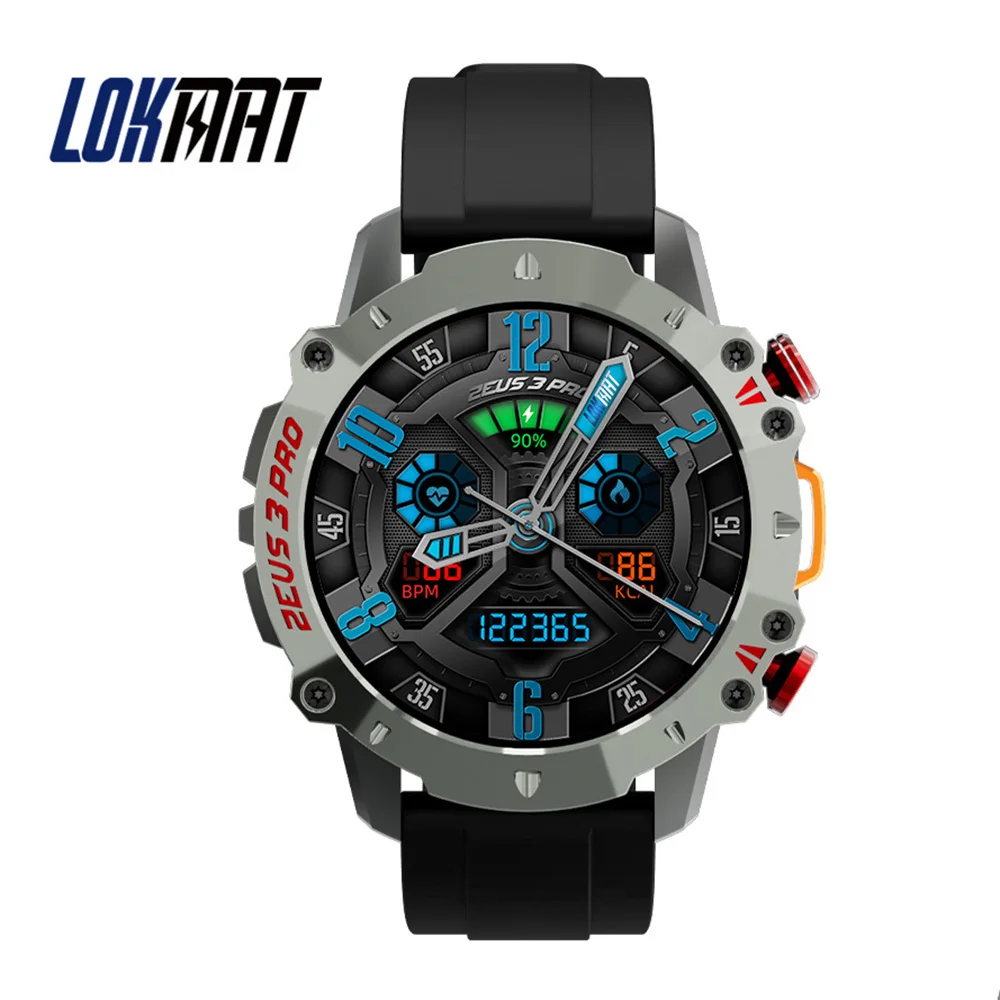 Lokmat Zeus 3 Pro Smartwatch Men 5 Atm Ip68 Impermeabile 100 + Modalità Sportive Bluetooth Call Fitness Sport All'Aria Aperta Orologi Intelligenti