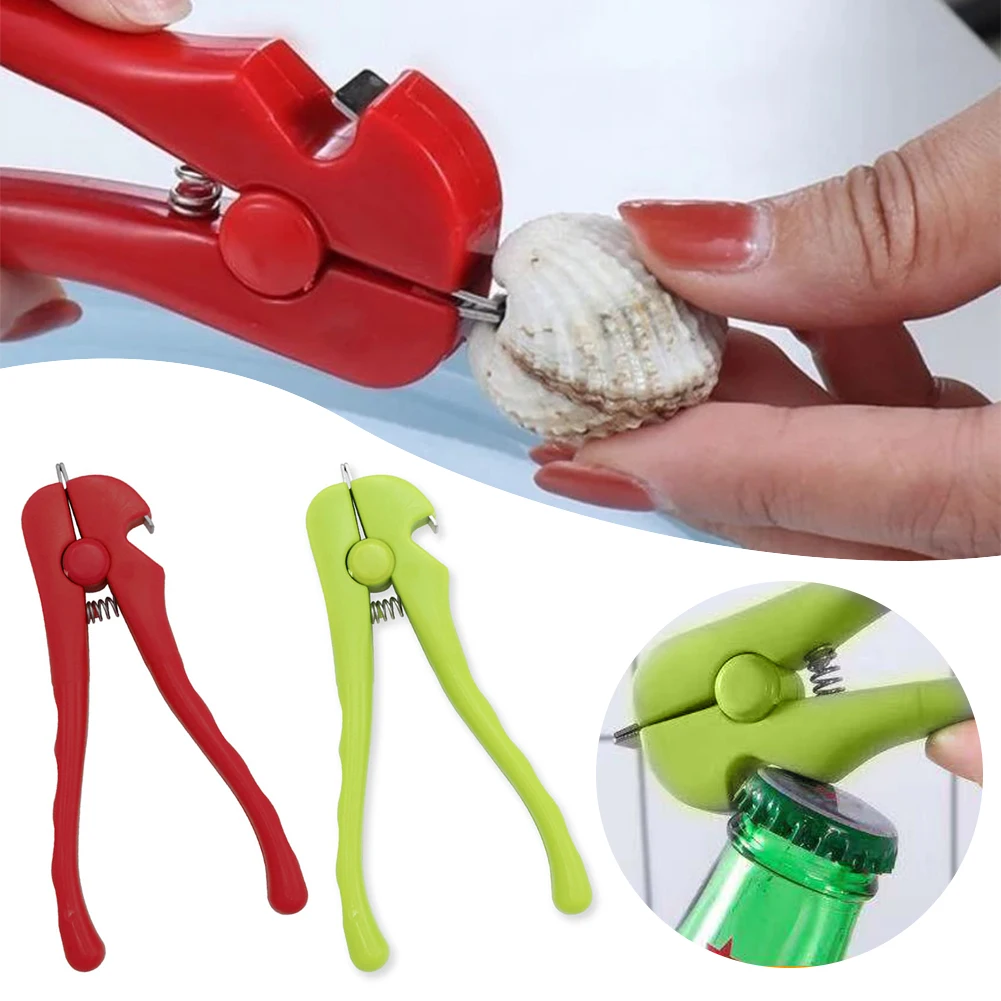 Manual Blood Shellfish Opener Clams Scallop/Oyster Sheller Nut Opening Pliers Multifunctional Bottle Opener Kitchen Tool